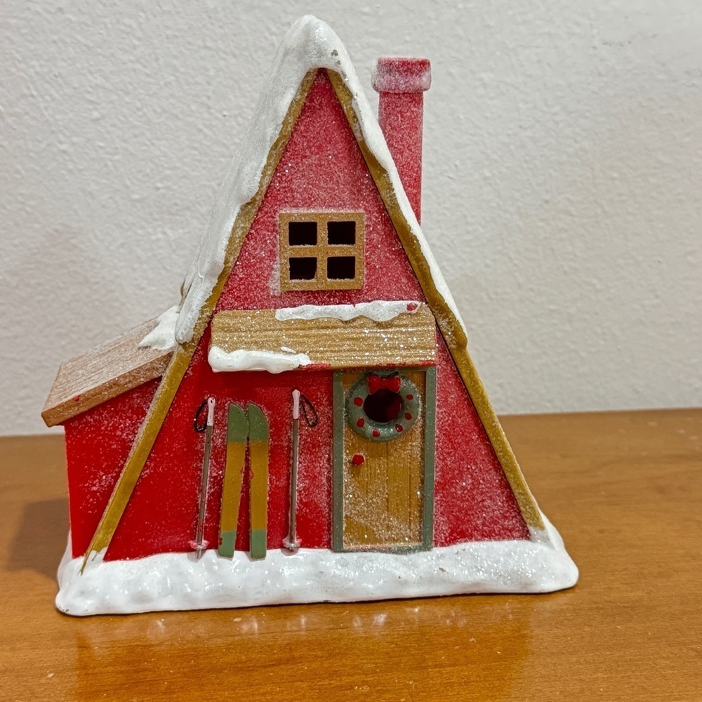 Target 2023 Christmas village a-frame ski chalet cabin bullseye light up decor